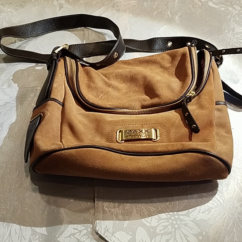 MAXX NEW YORK brown leather handbag